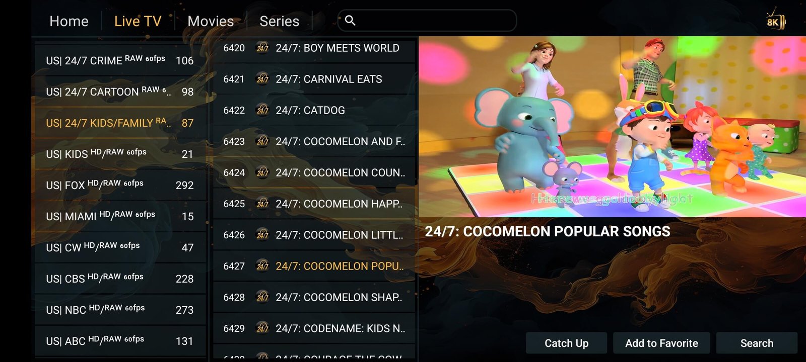 Home 6 8k player vip
